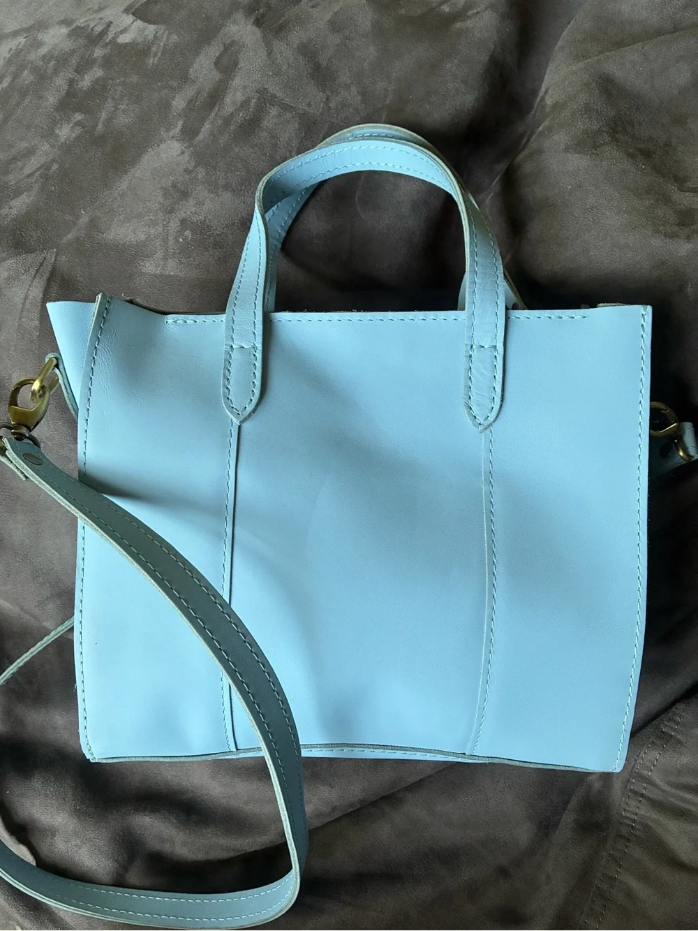 Portland Leather Glacier Blue Lola Tote